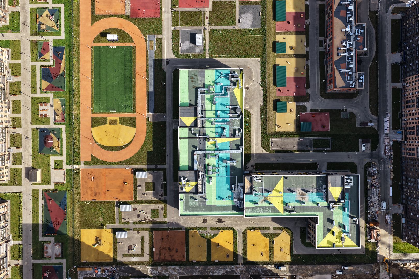 видео с коптера, новая школа в балашихе, школа в жк героев,