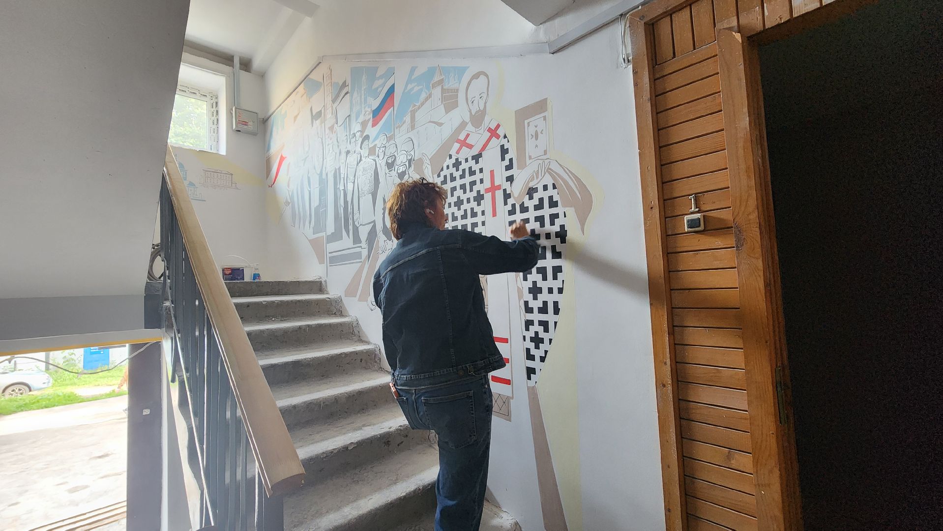 Зарайск, Подъезд-музей в Зарайске, Ремонт подъезда,