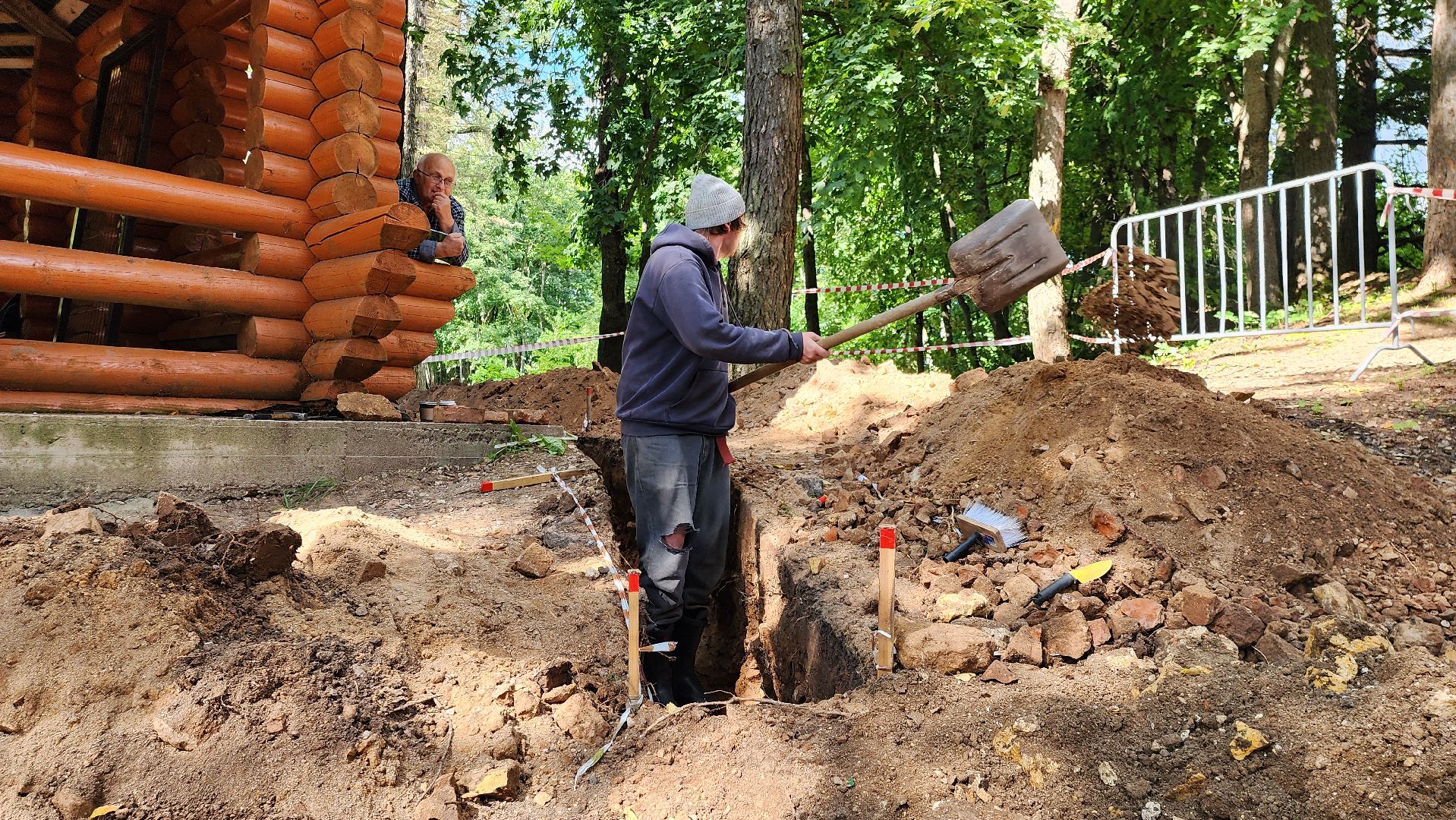 руза, институт археологии ран, городок, ремонт лестницы,