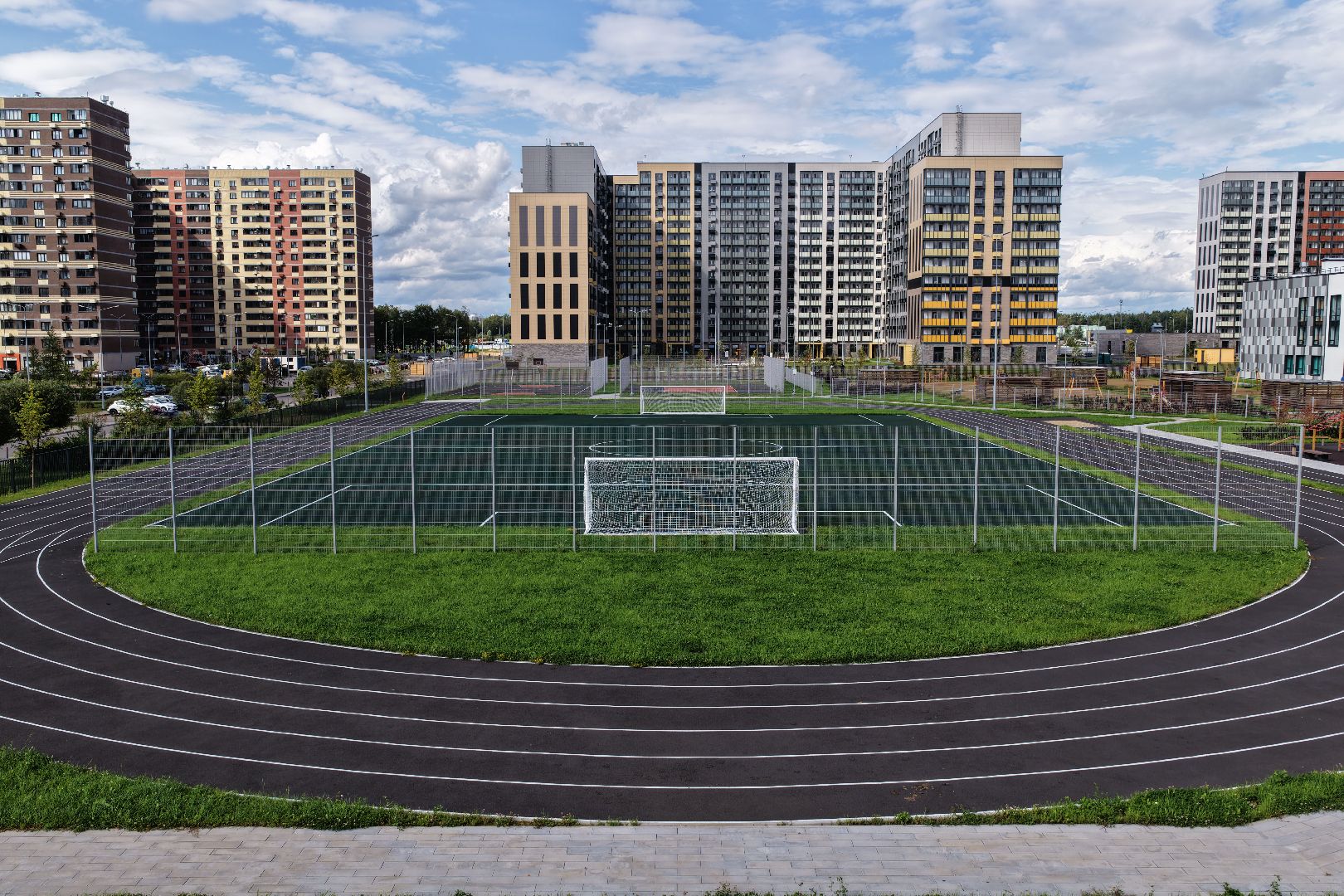 видео с коптера, школа пушкино, новая школа в жк новое пушкино,