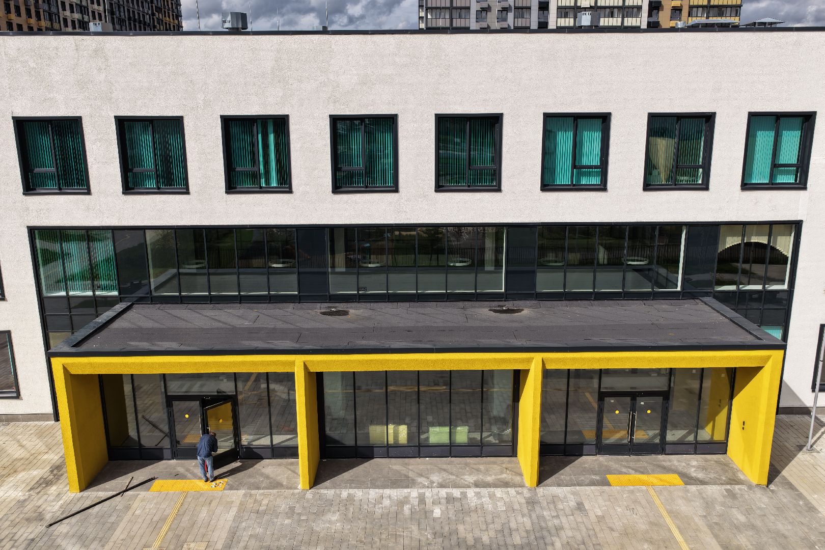 видео с коптера, школа пушкино, новая школа в жк новое пушкино,