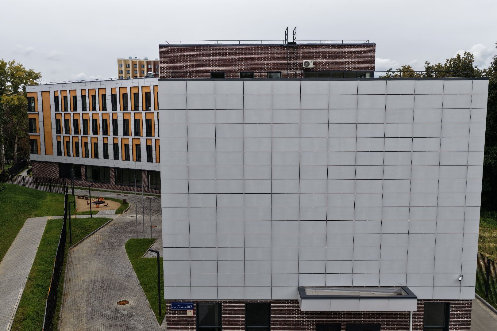 видео с коптера, новая школа в лыткарине,