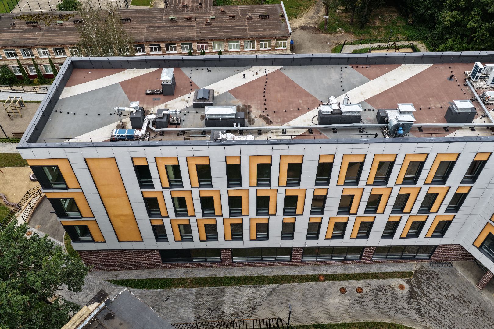 видео с коптера, новая школа в лыткарине,