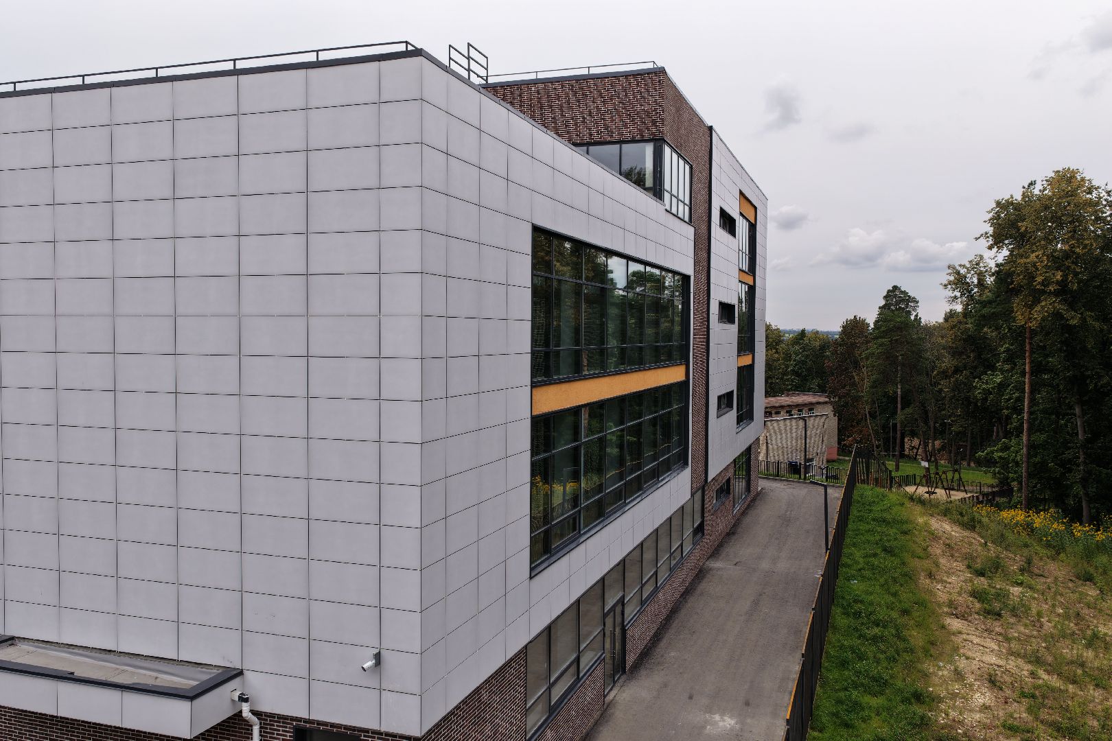 видео с коптера, новая школа в лыткарине,