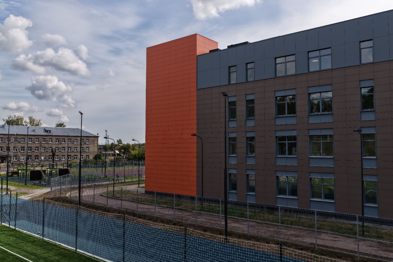 видео с коптера, школа в ногинске,