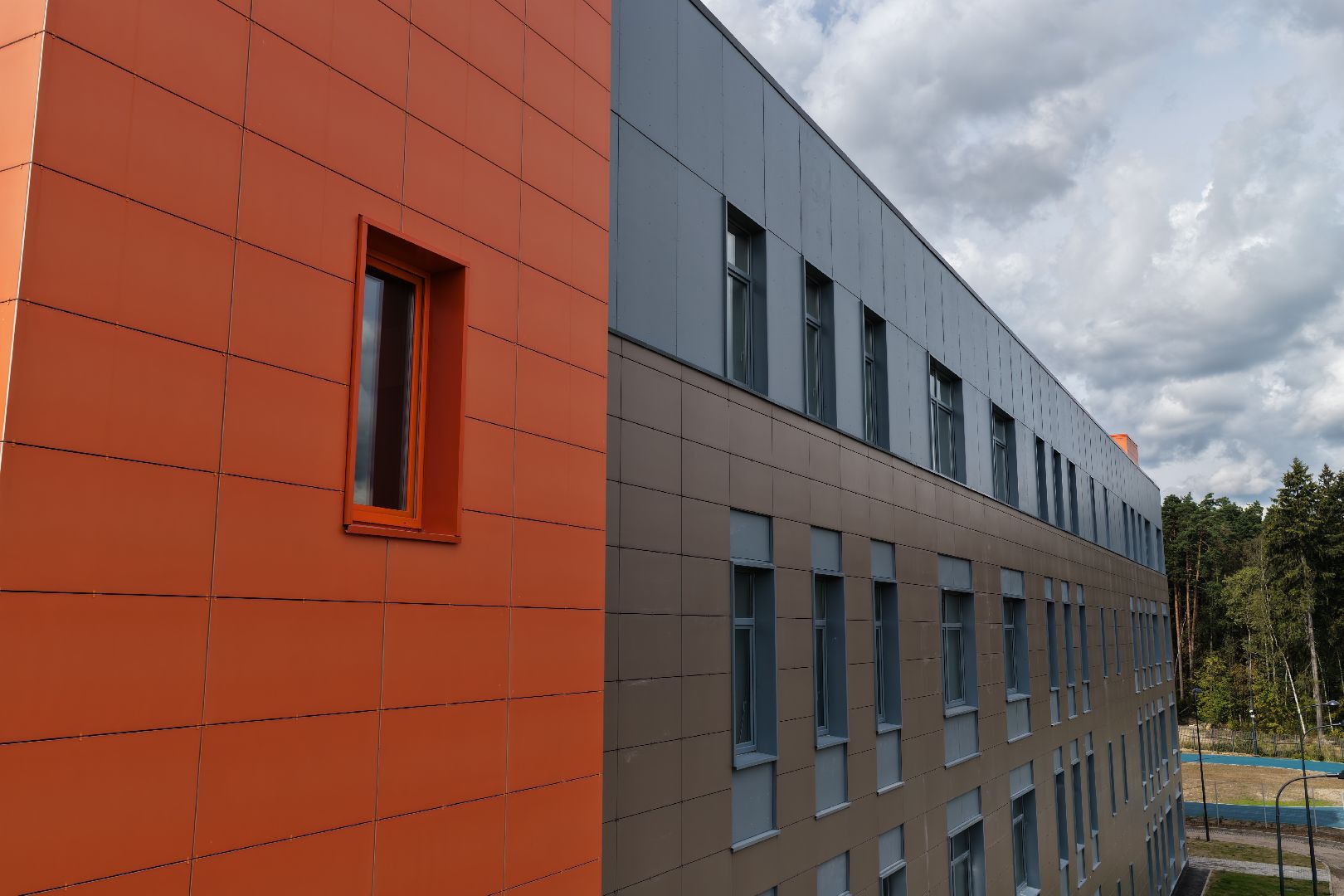 видео с коптера, школа в ногинске,