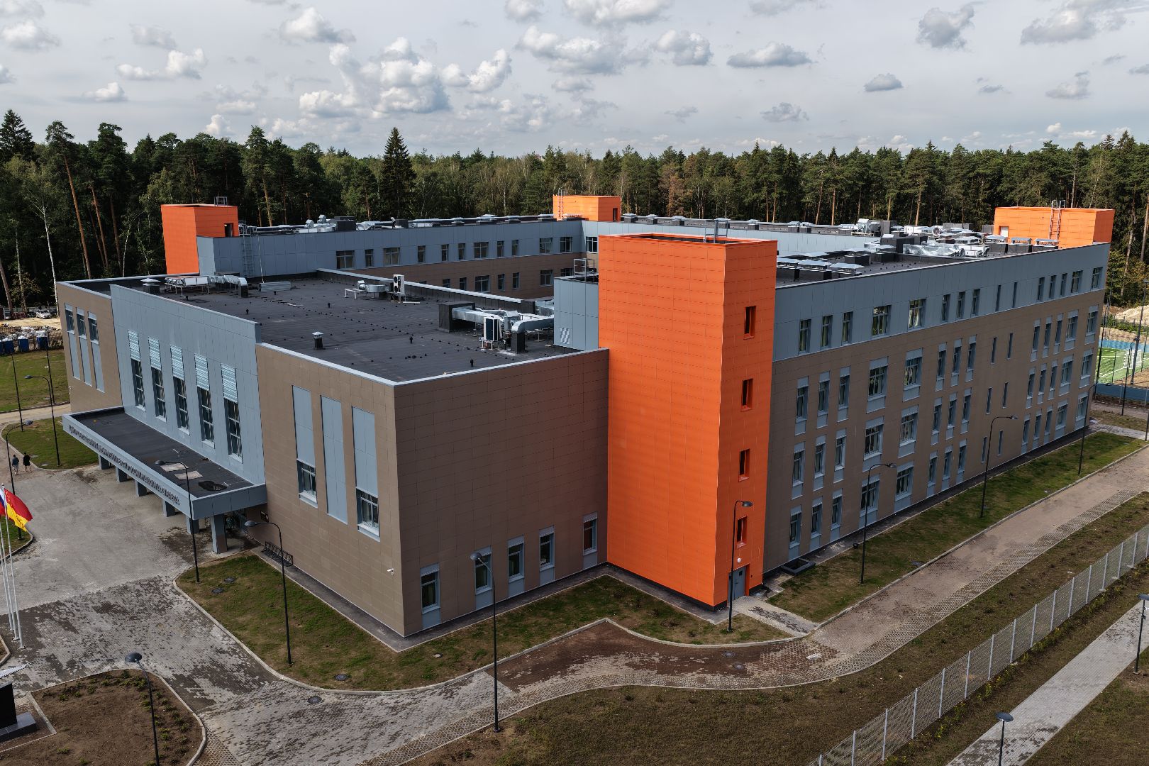 видео с коптера, школа в ногинске,