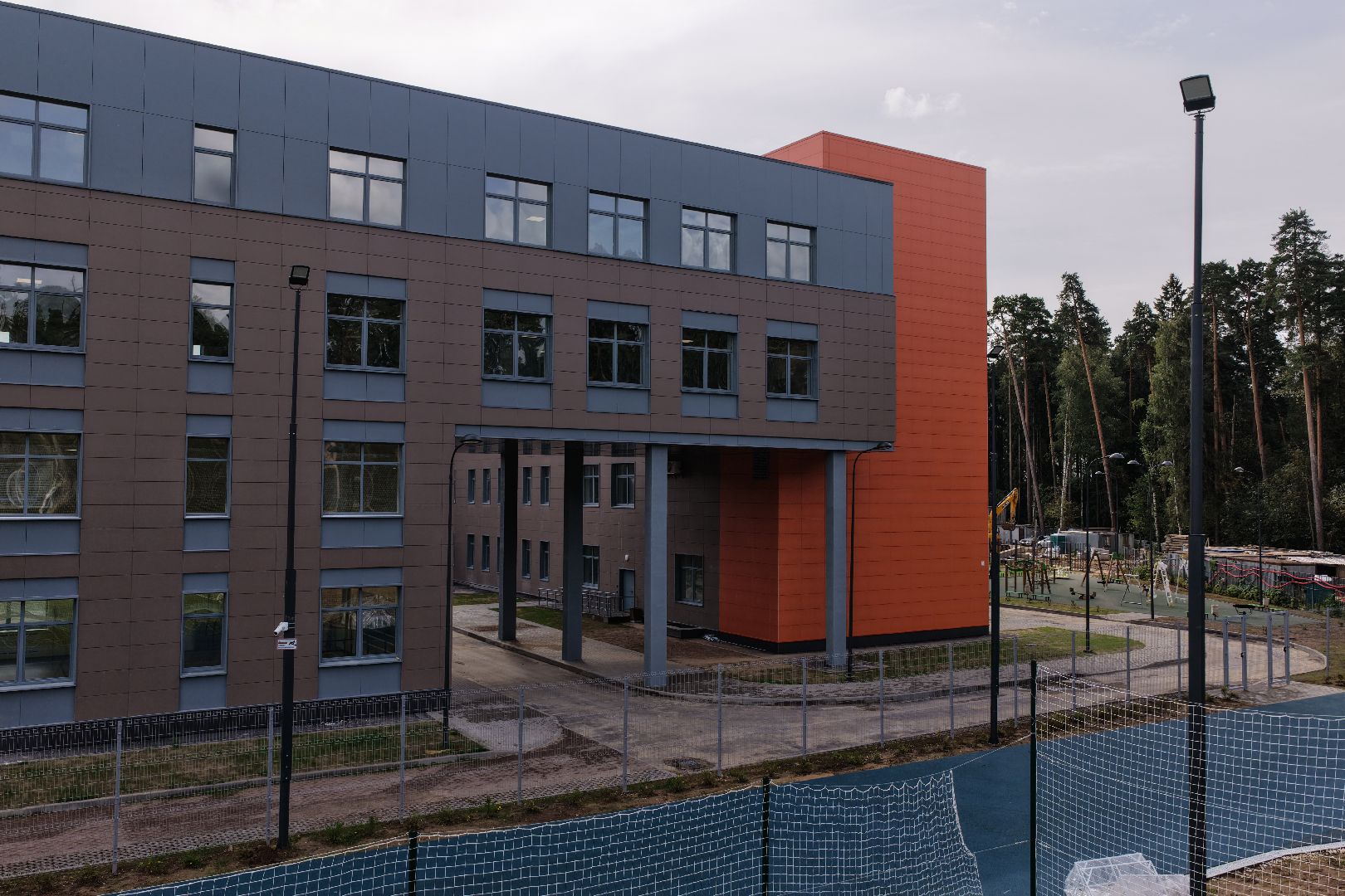 видео с коптера, школа в ногинске,