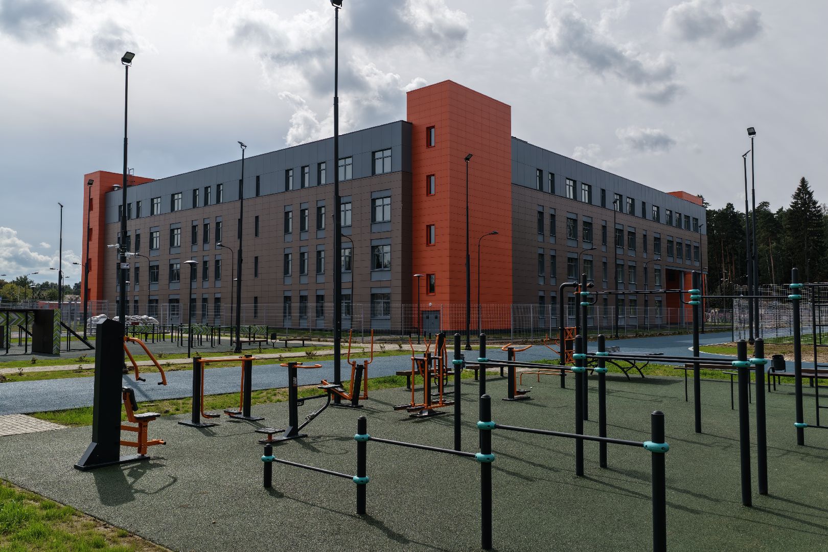 видео с коптера, школа в ногинске,