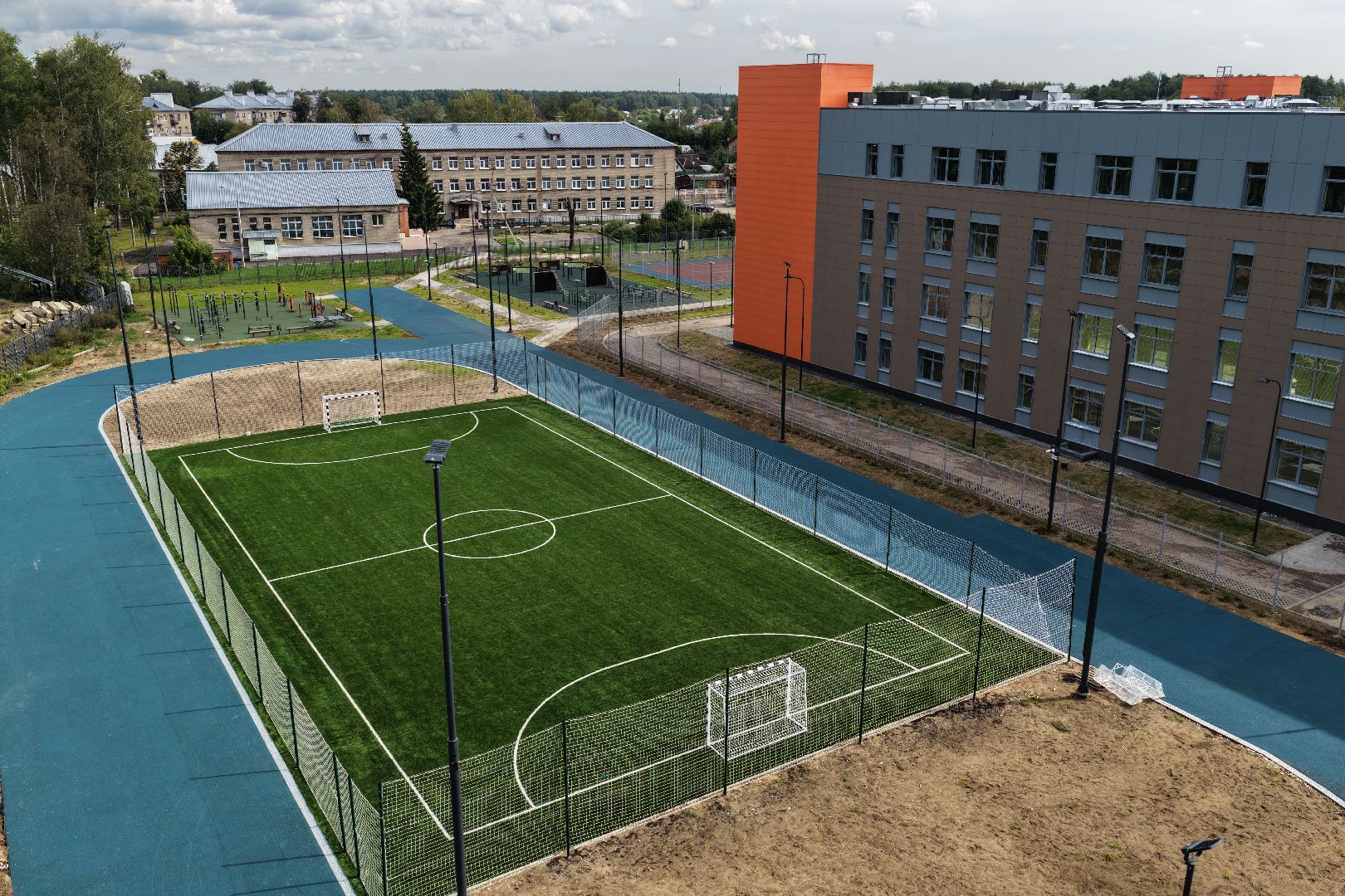 видео с коптера, школа в ногинске,