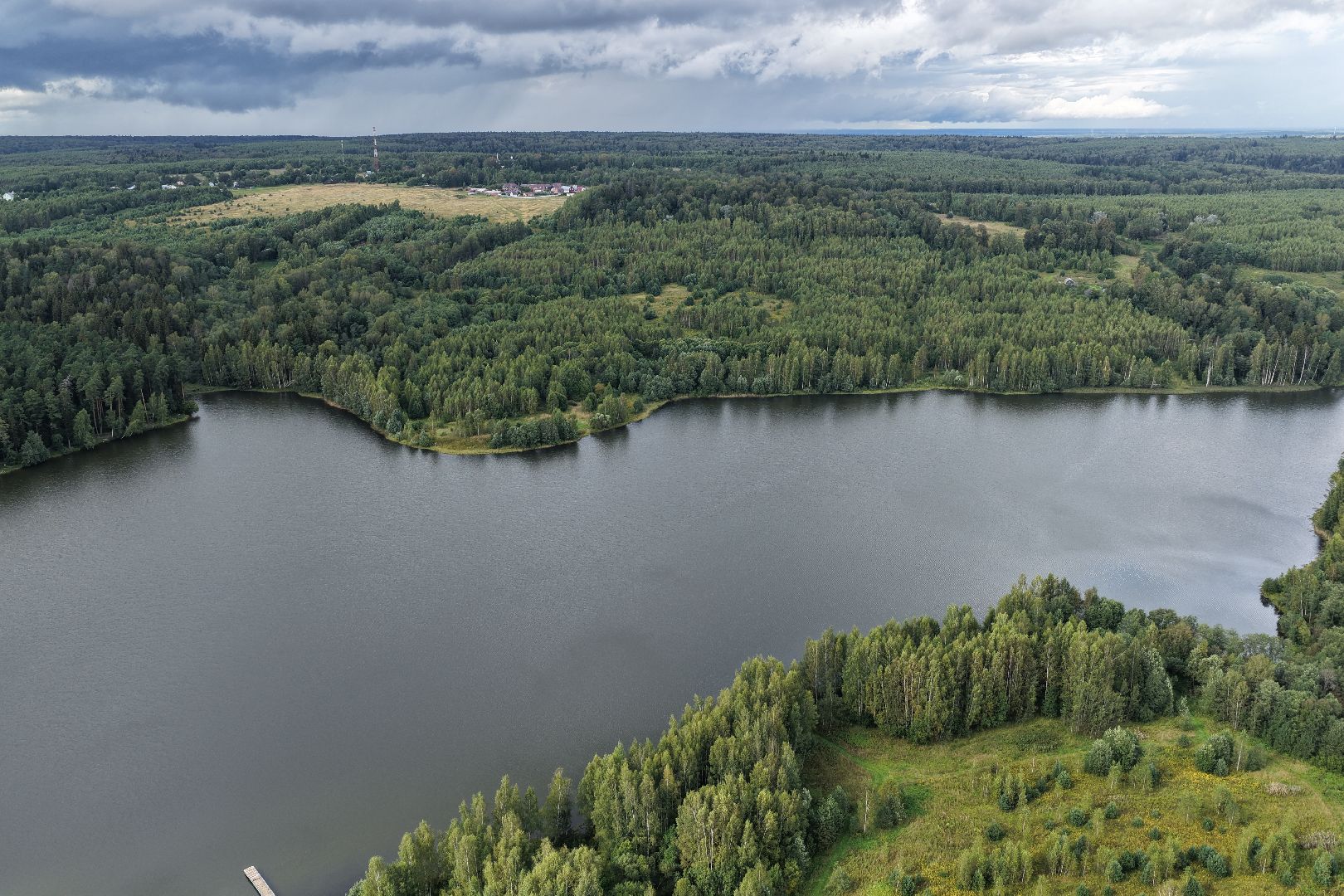 видео с коптера, очистка Ваулинской плотины, экология подмосковья,