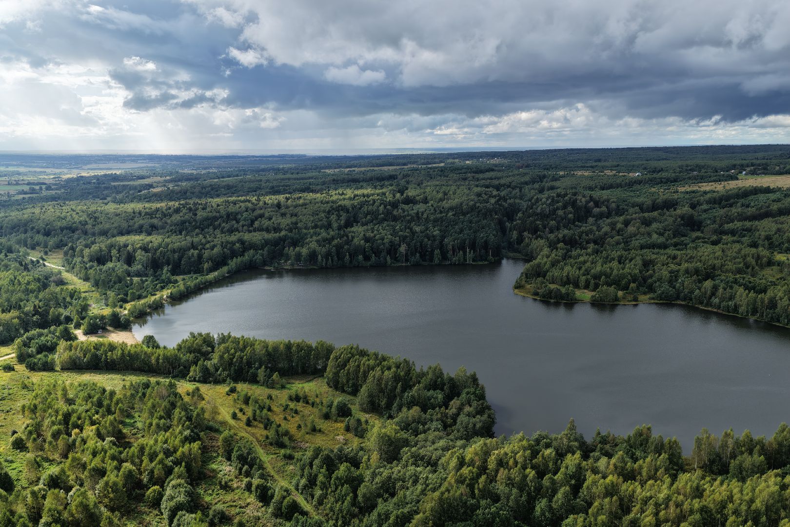 видео с коптера, очистка Ваулинской плотины, экология подмосковья,
