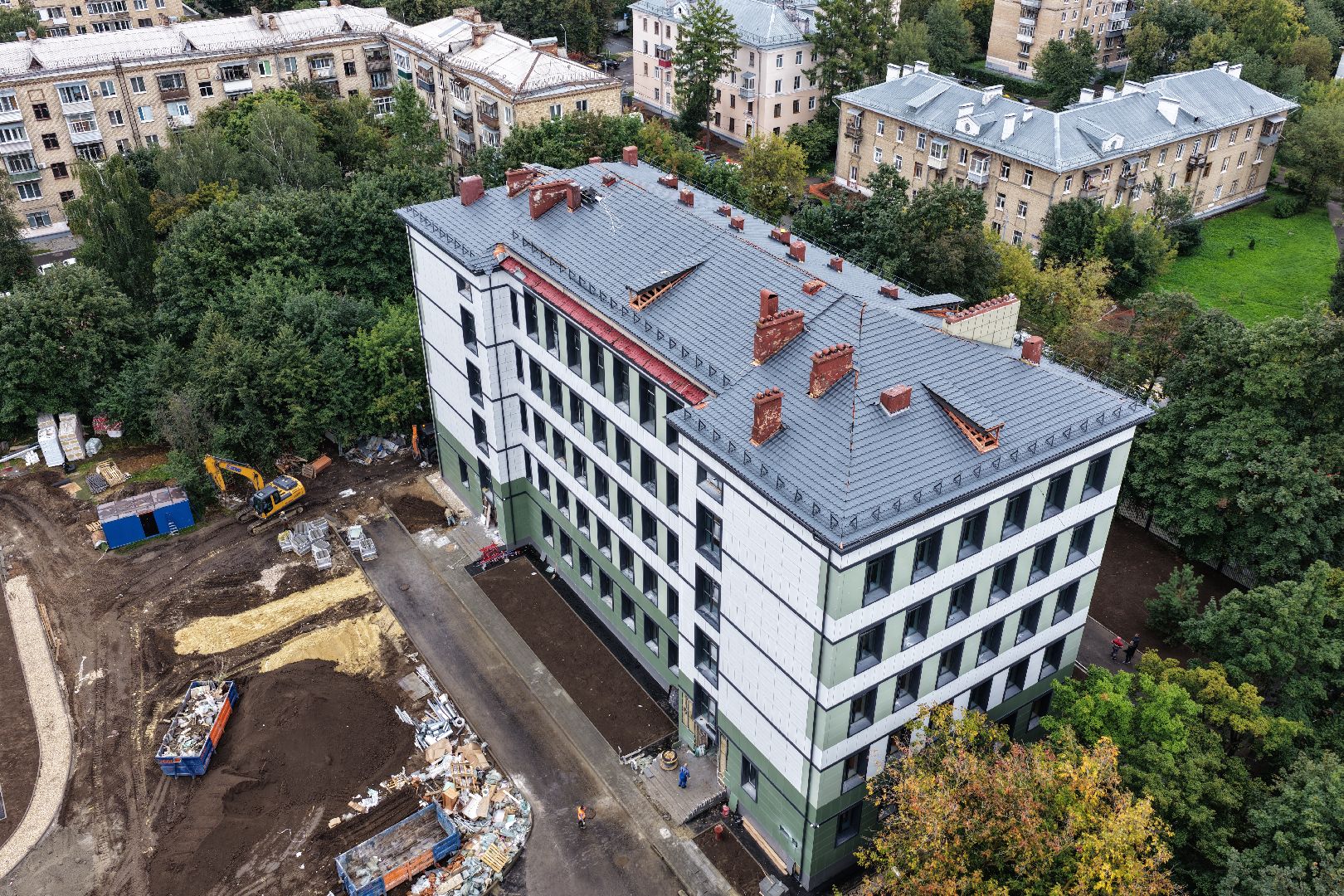 видео с коптера,  капремонт школы 32, школа в балашихе,