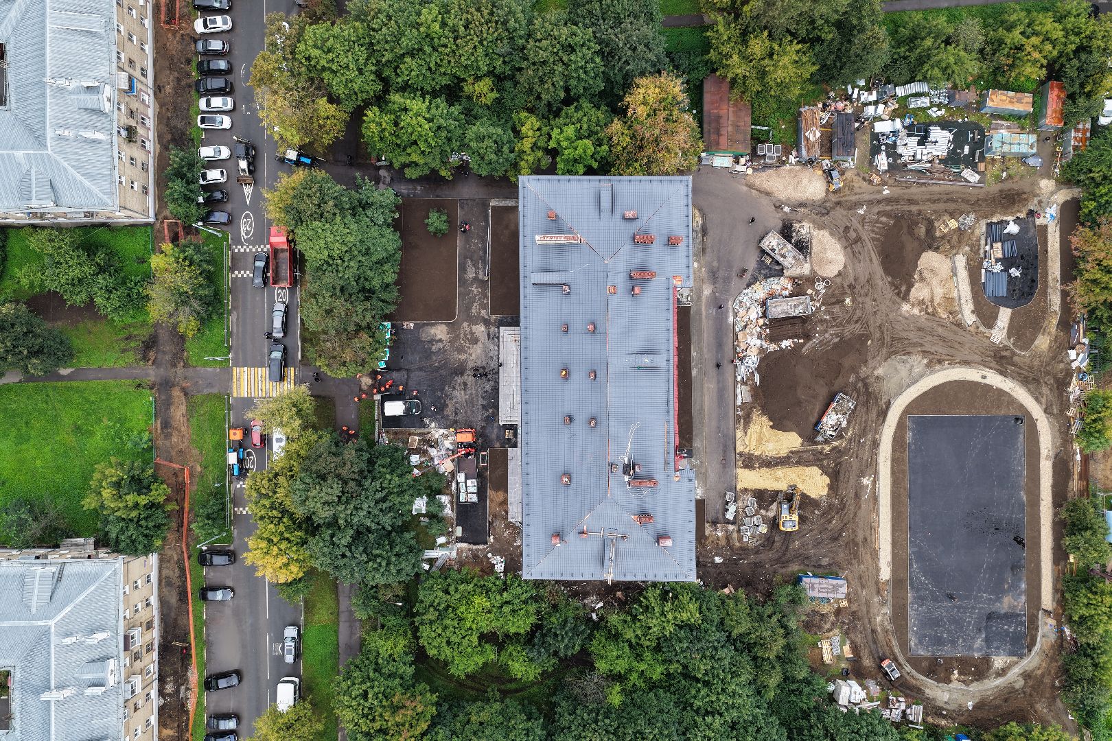 видео с коптера,  капремонт школы 32, школа в балашихе,