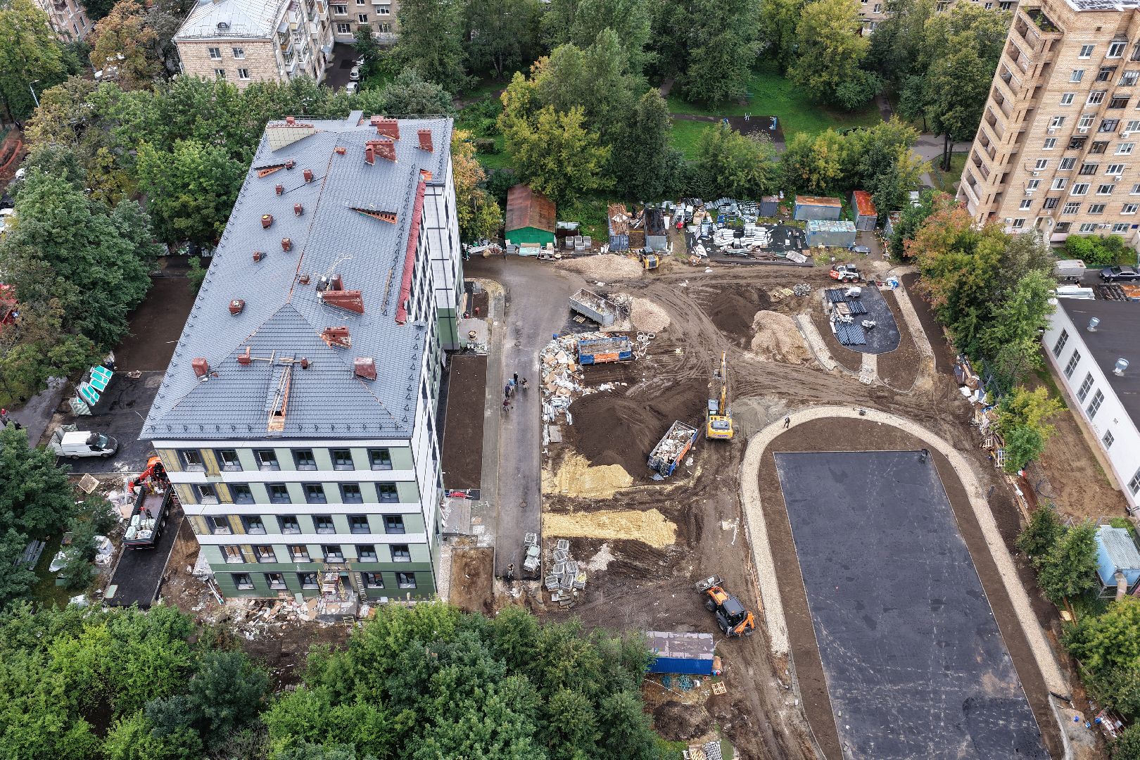 видео с коптера,  капремонт школы 32, школа в балашихе,