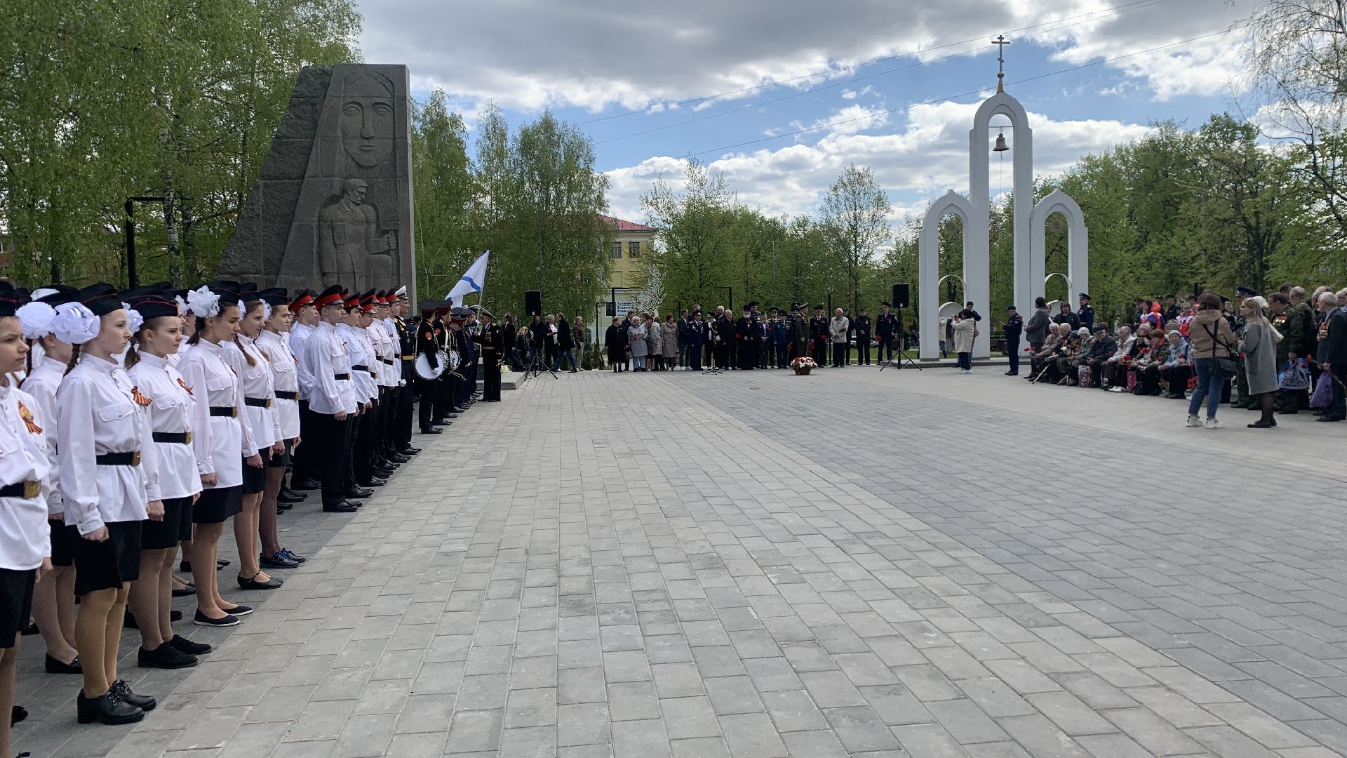 Ступино, День Победы, Вечный огонь, возложение цветов
