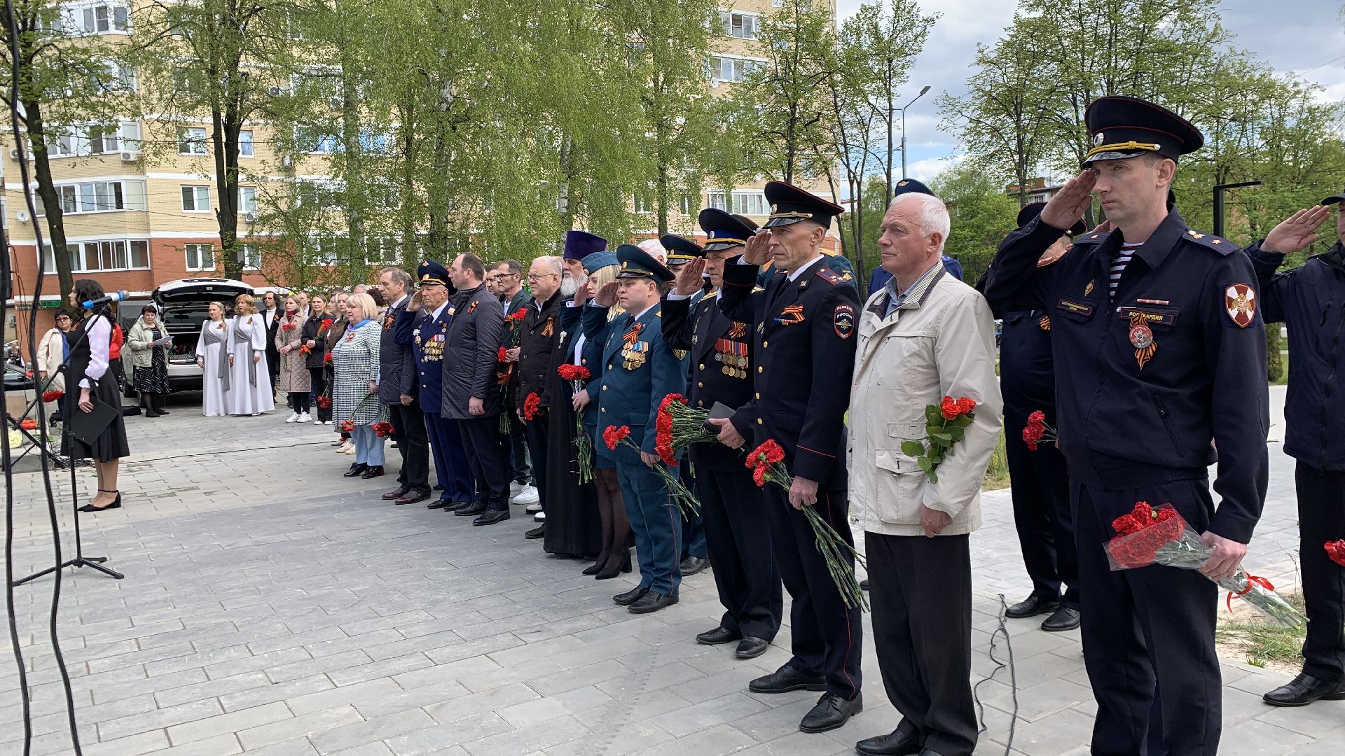 Ступино, День Победы, Вечный огонь, возложение цветов