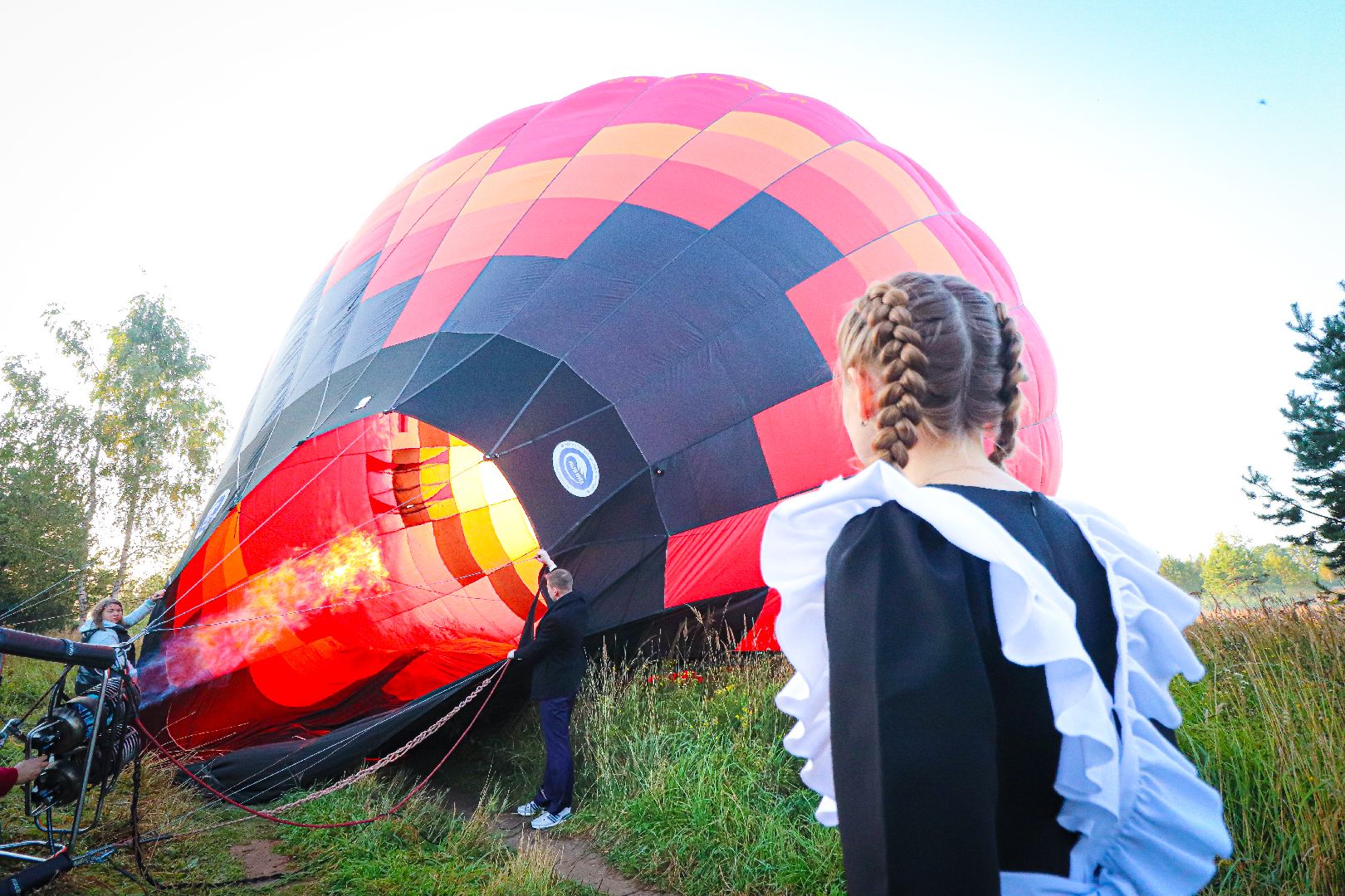 клин, общество, день знаний, дети, полет теплового аэростата,