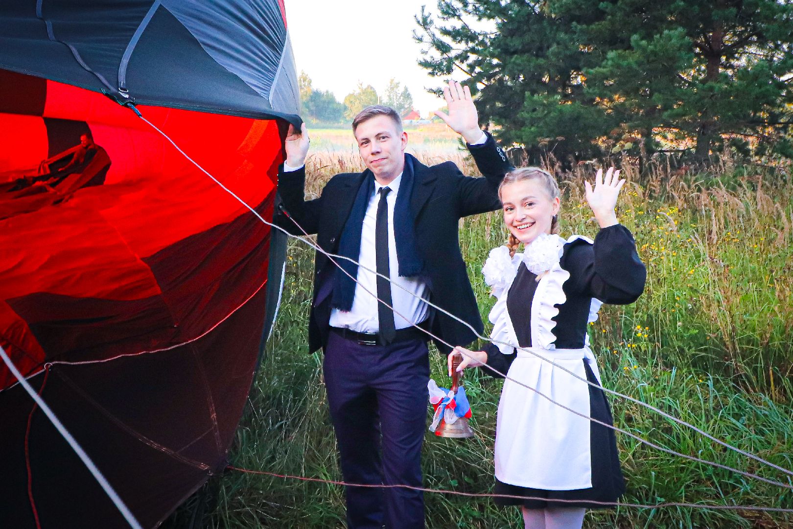 клин, общество, день знаний, дети, полет теплового аэростата,