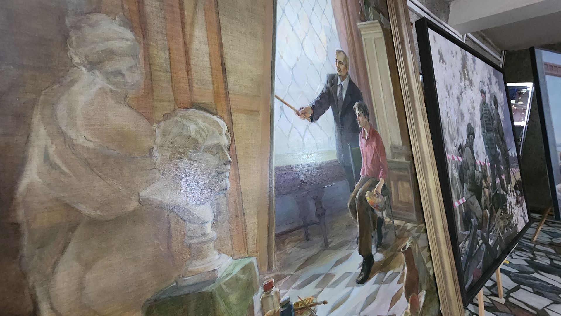 культура, гимназия протвино, выставка живописи,