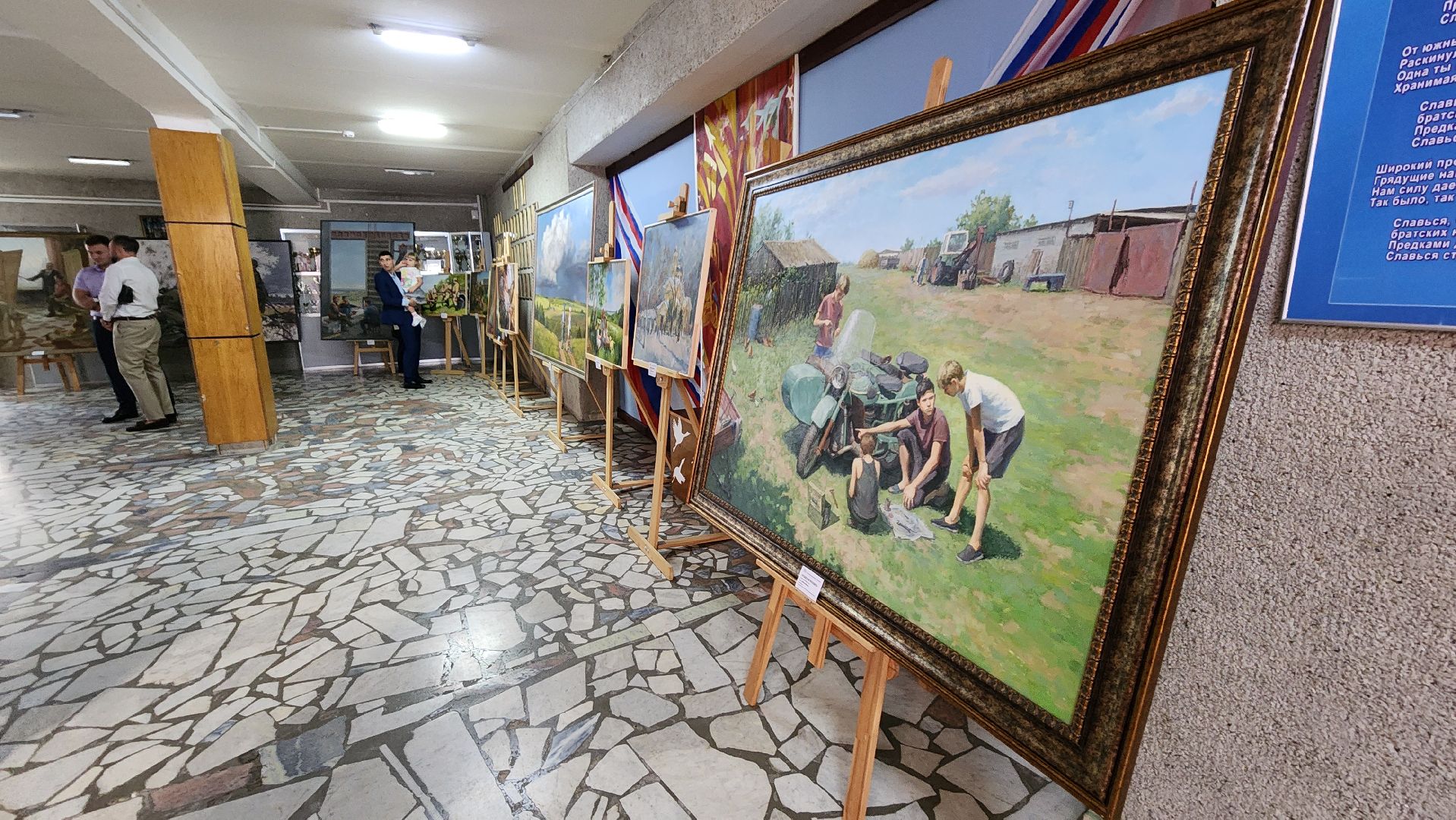 культура, гимназия протвино, выставка живописи,