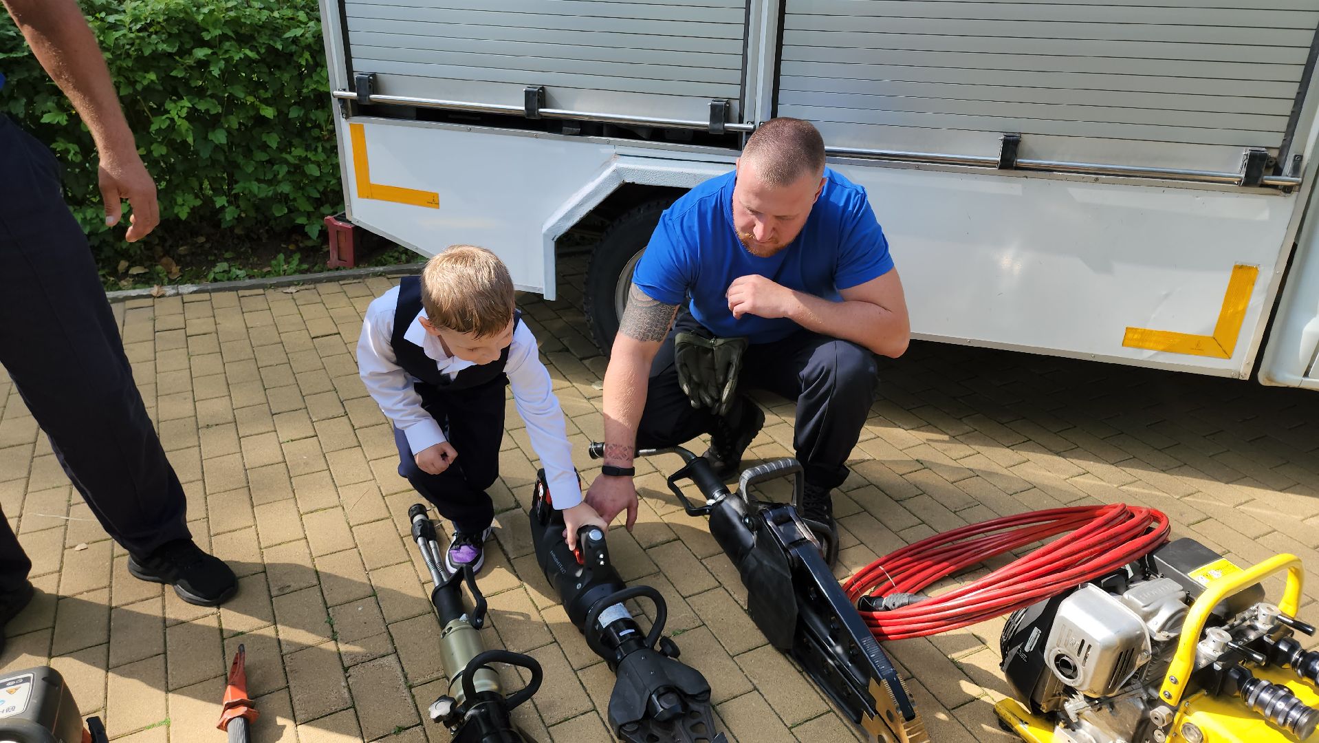 кашира, 1 сентября, парк , дети, мчс, пожарная машина, спасатели,