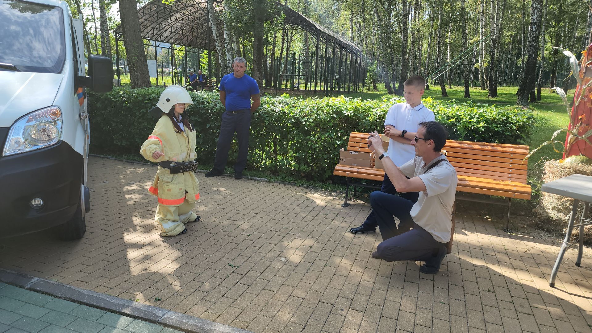 кашира, 1 сентября, парк , дети, мчс, пожарная машина, спасатели,