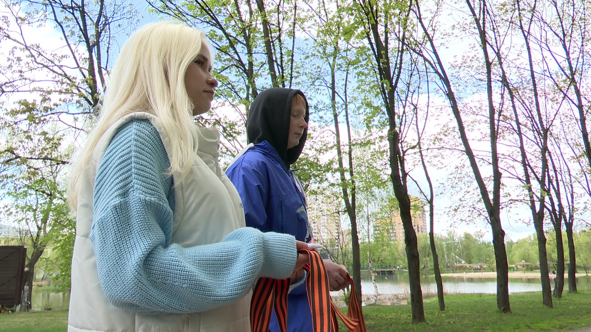 Реутов, День Победы, волонтёры, Георгиевская лента, память