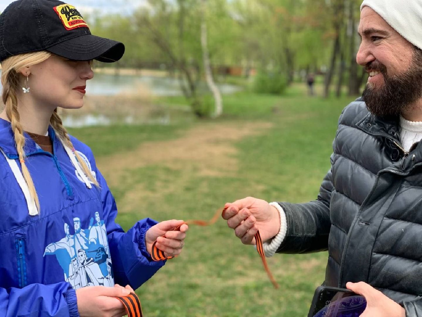 Реутов, День Победы, волонтёры, Георгиевская лента, память