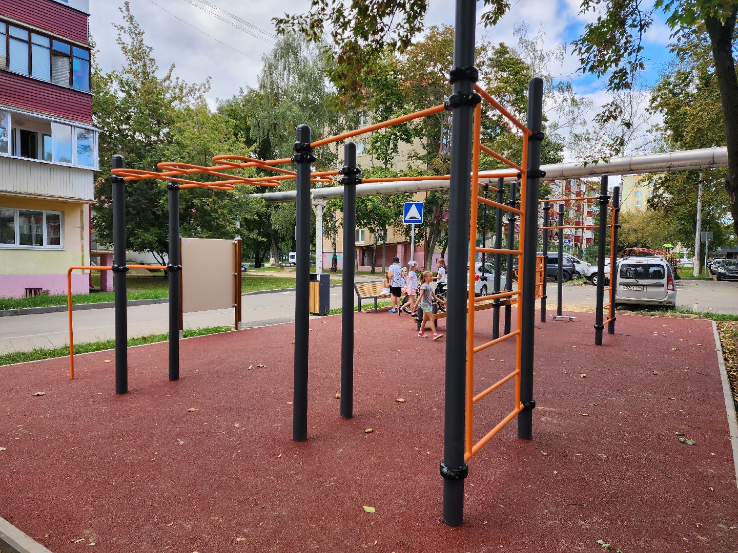раменское, благоустройство, детские и спортивные площадки, площадка для воркаута на Гурьева 13,