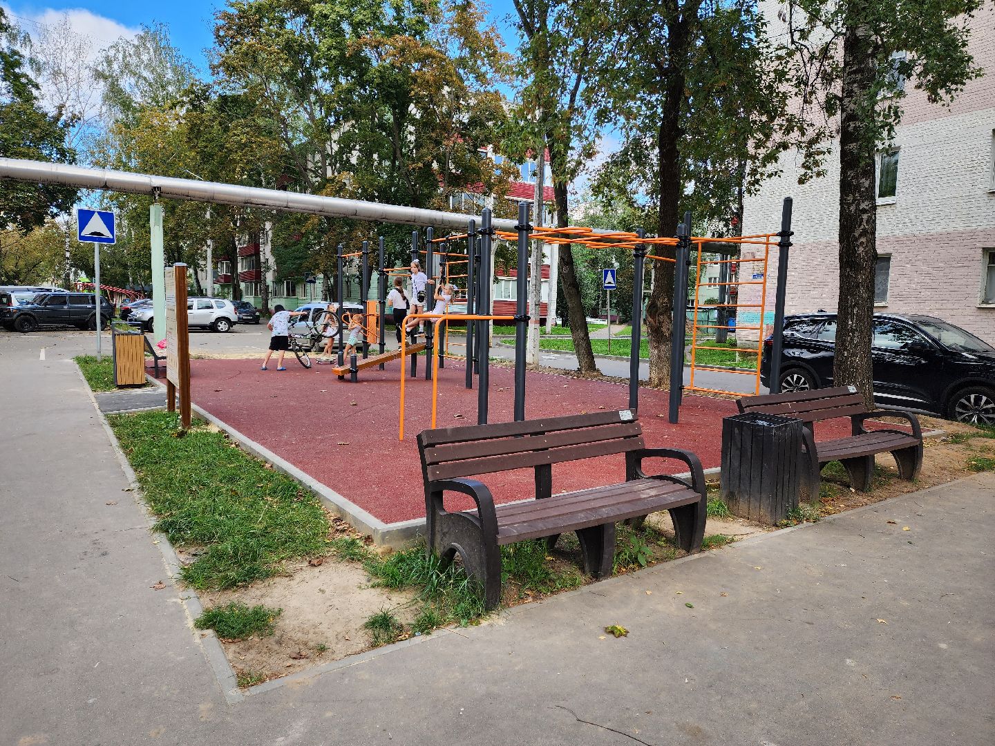 раменское, благоустройство, детские и спортивные площадки, площадка для воркаута на Гурьева 13,