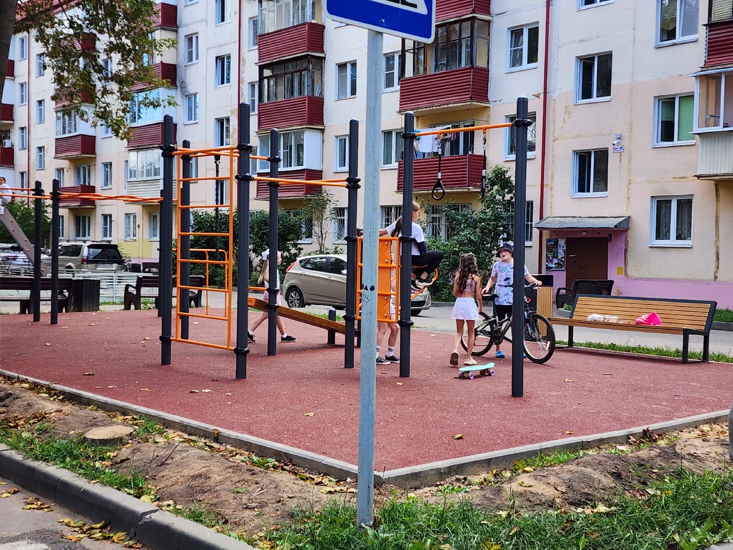 раменское, благоустройство, детские и спортивные площадки, площадка для воркаута на Гурьева 13,