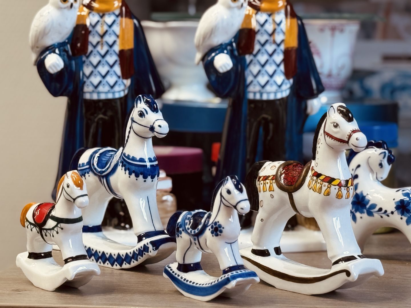 гжель, сувенир, новый год, год лошади, объединение гжель,