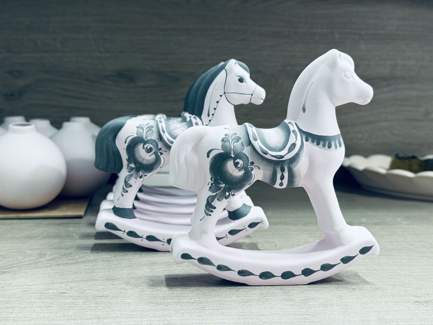 гжель, сувенир, новый год, год лошади, объединение гжель,