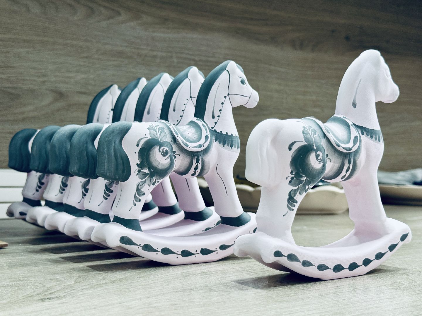 гжель, сувенир, новый год, год лошади, объединение гжель,