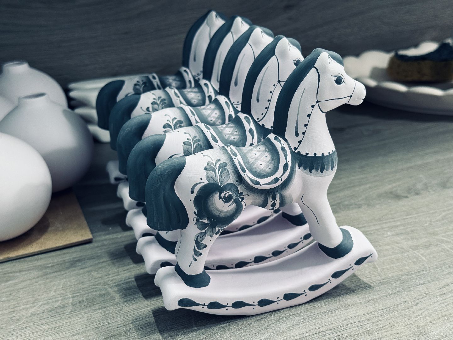 гжель, сувенир, новый год, год лошади, объединение гжель,