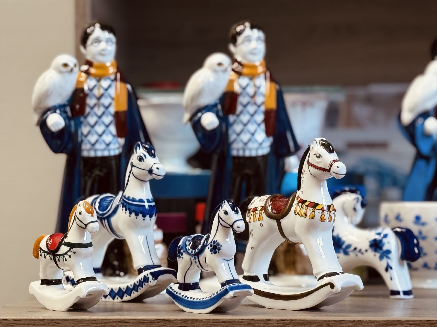 гжель, сувенир, новый год, год лошади, объединение гжель,