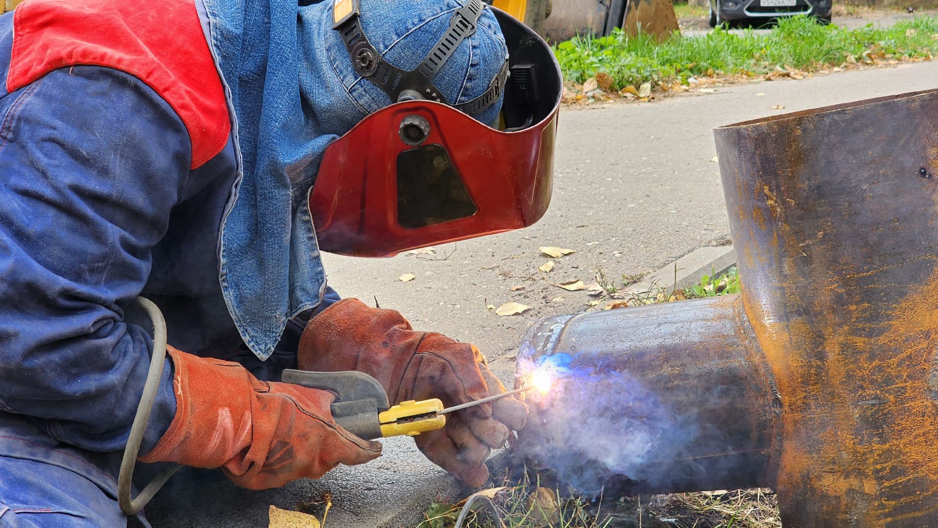 истра, жкх,ремонт трубопровода,