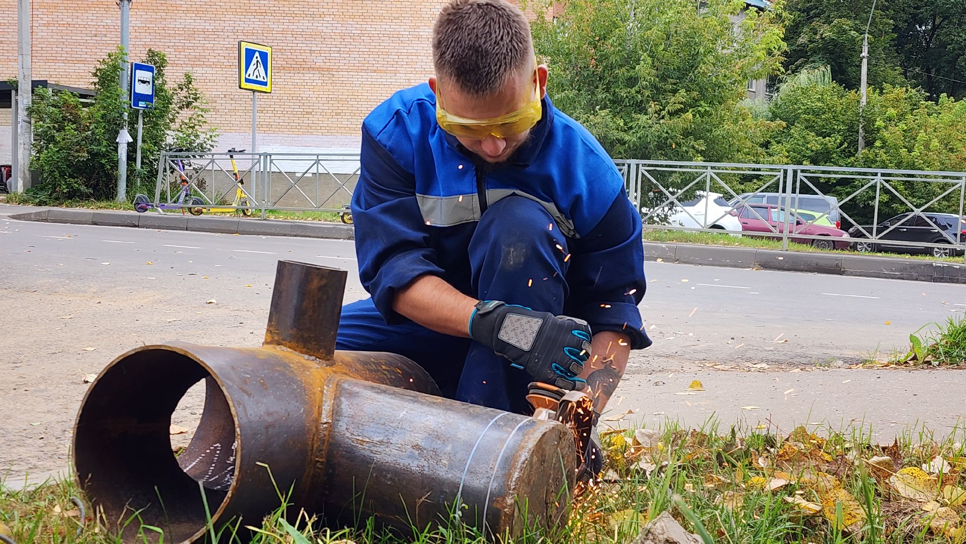 истра, жкх,ремонт трубопровода,