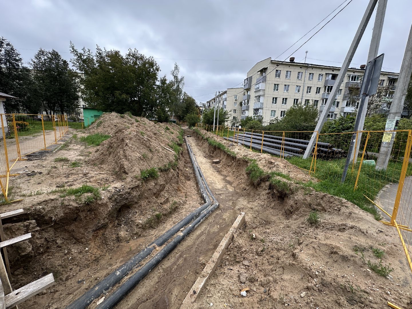 пушкинский городской округ, поселок зеленый городок, замена теплосетей, замена теплотрассы, отопление, горячее водоснабжение, жкх,