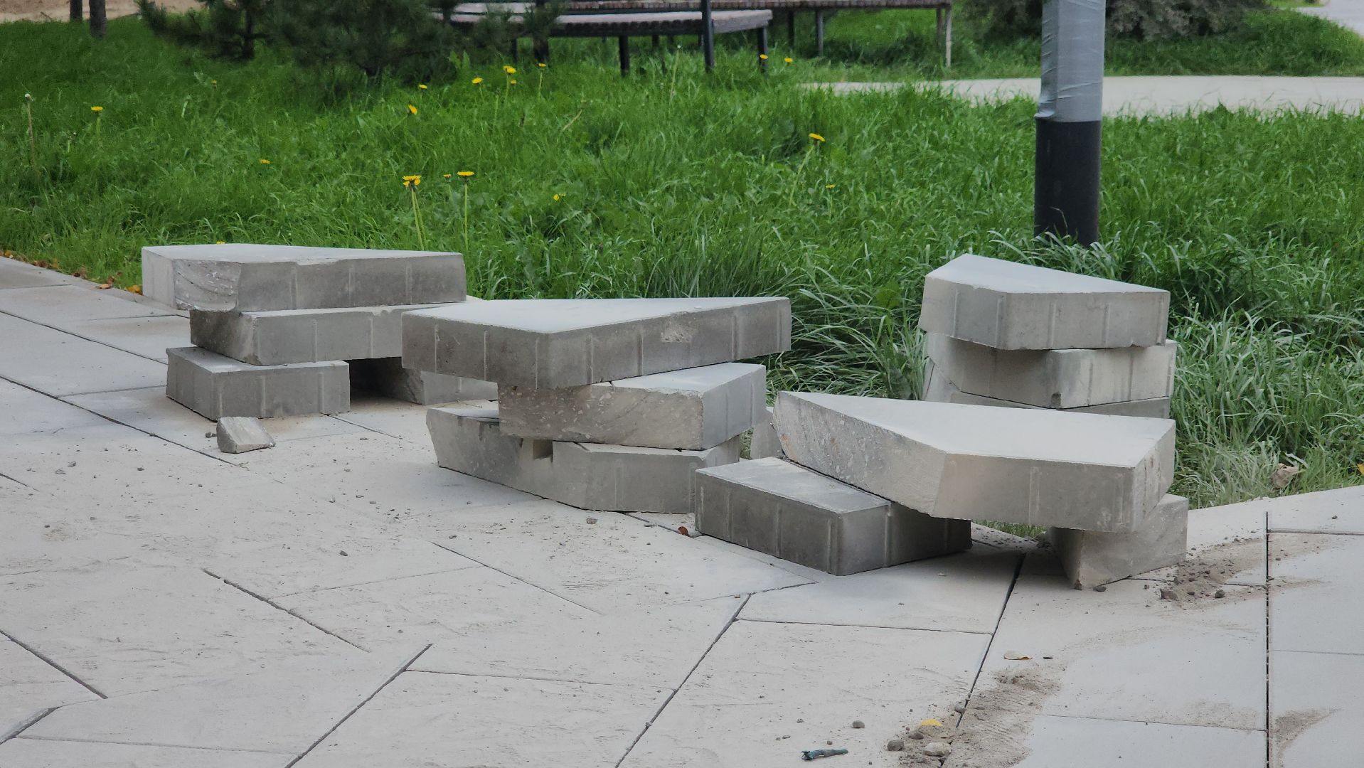 благоустройство, щёлково, замена плитки,