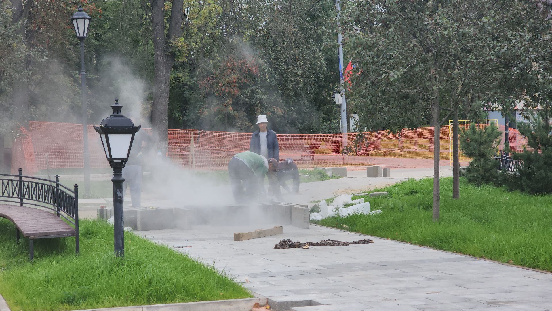 благоустройство, щёлково, замена плитки,