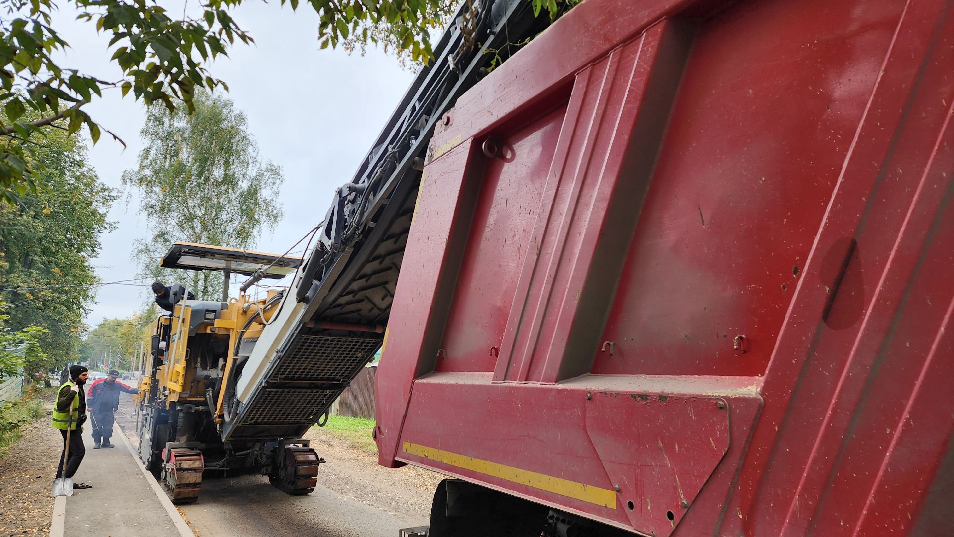 ремонт дороги, истра,