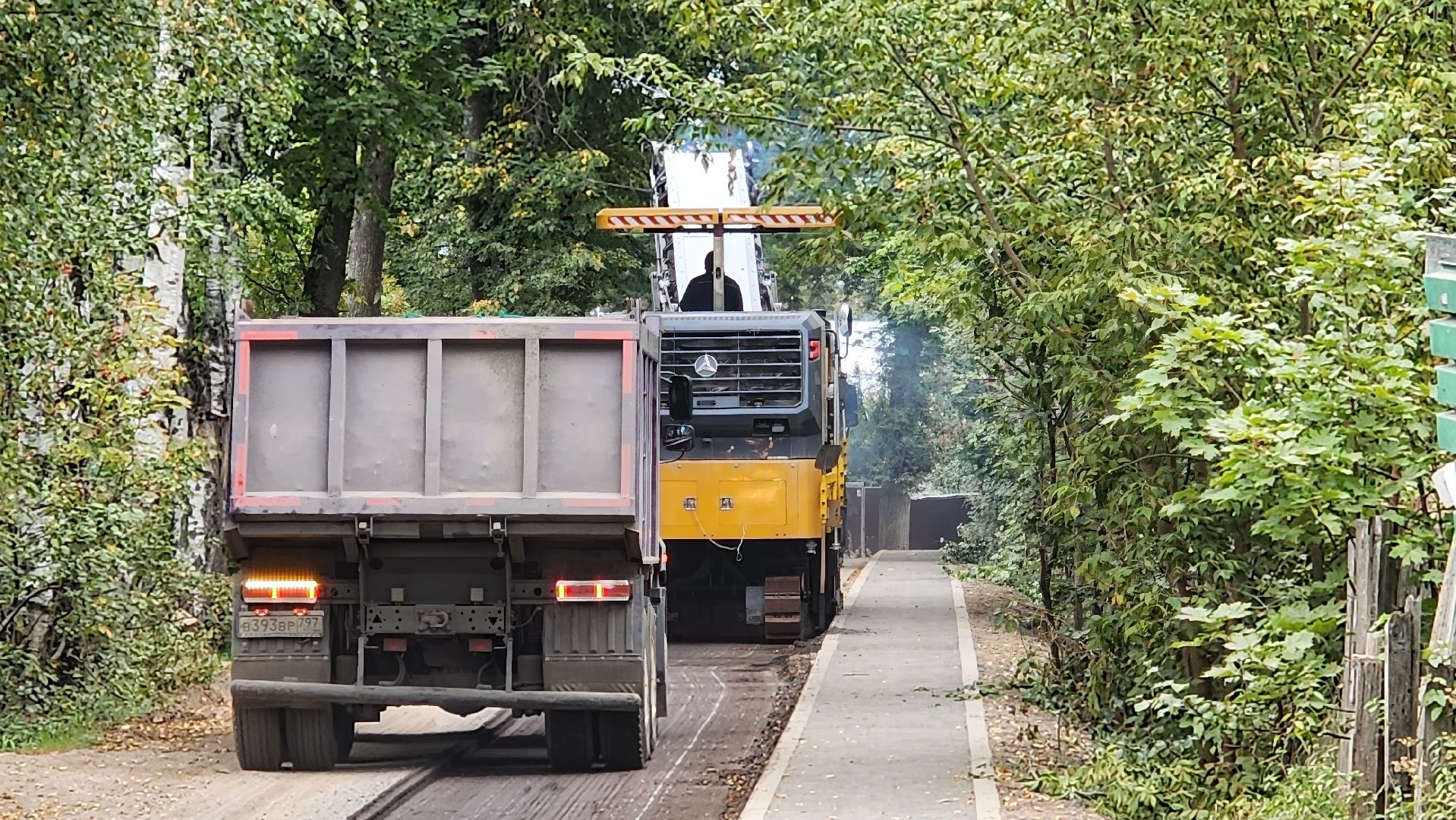 ремонт дороги, истра,