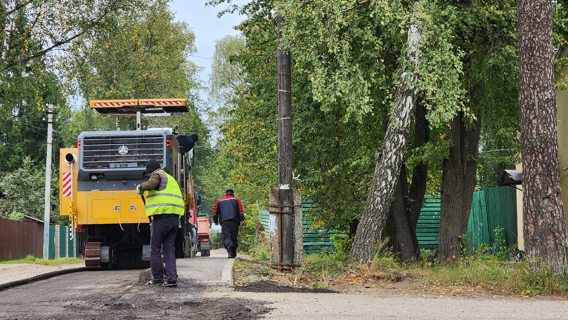 ремонт дороги, истра,