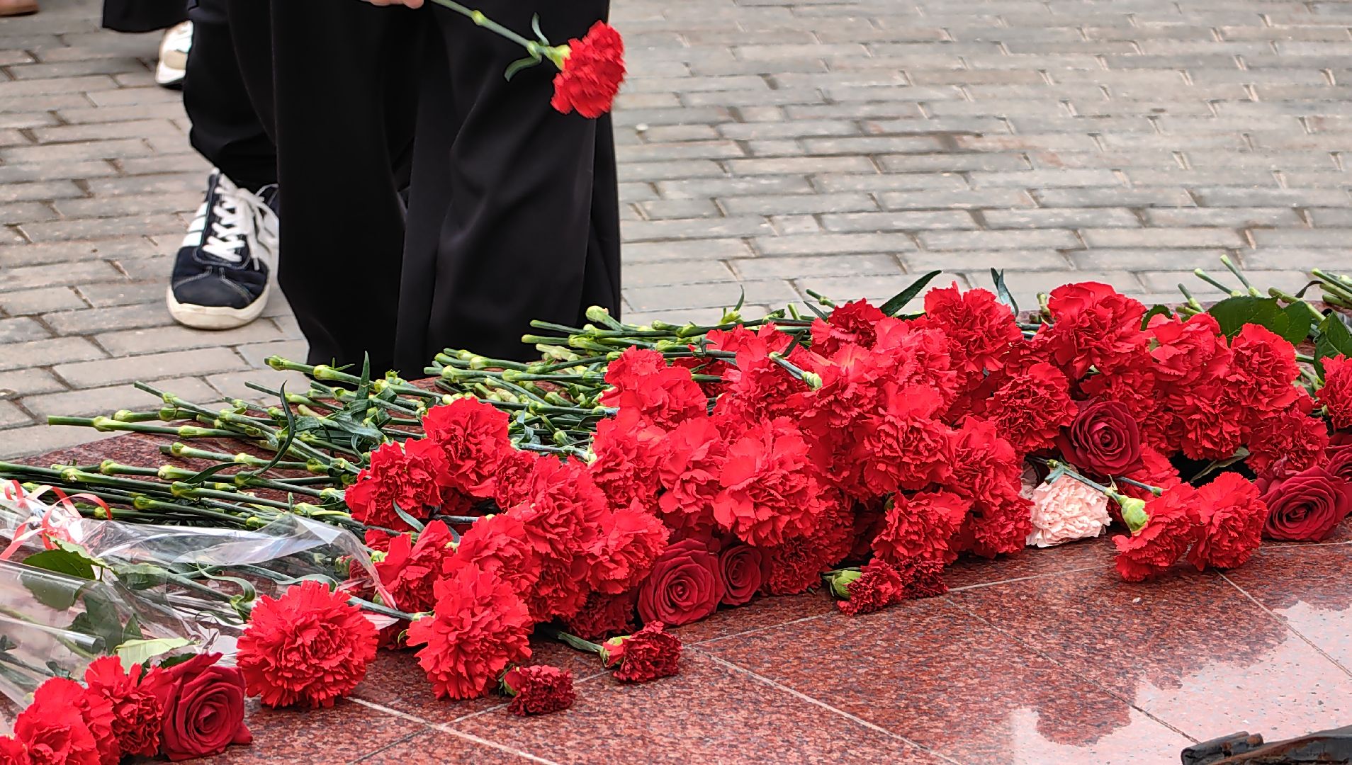 возложение цветов, вечный огонь, мемориал, юнармейцы, Беслан, митинг,  теракт,