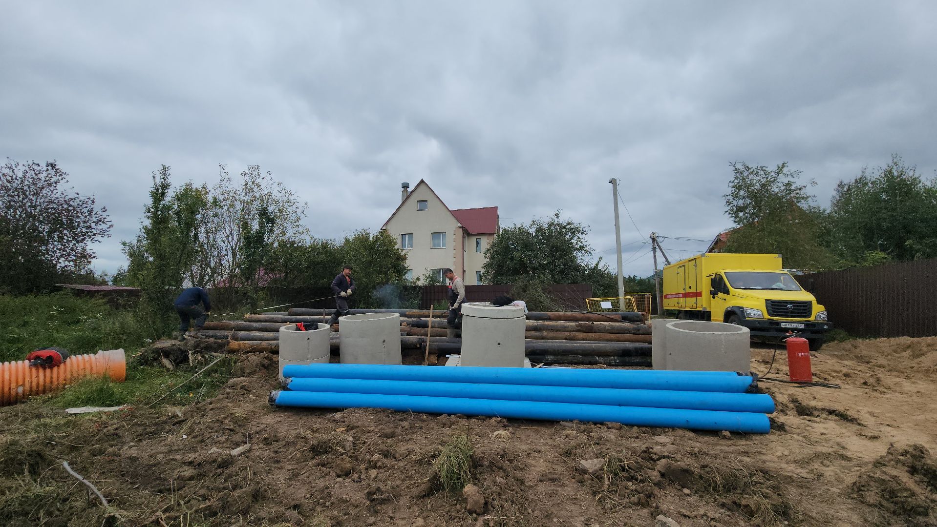 Строительство канализации , Канализационная сеть, Лобня ,