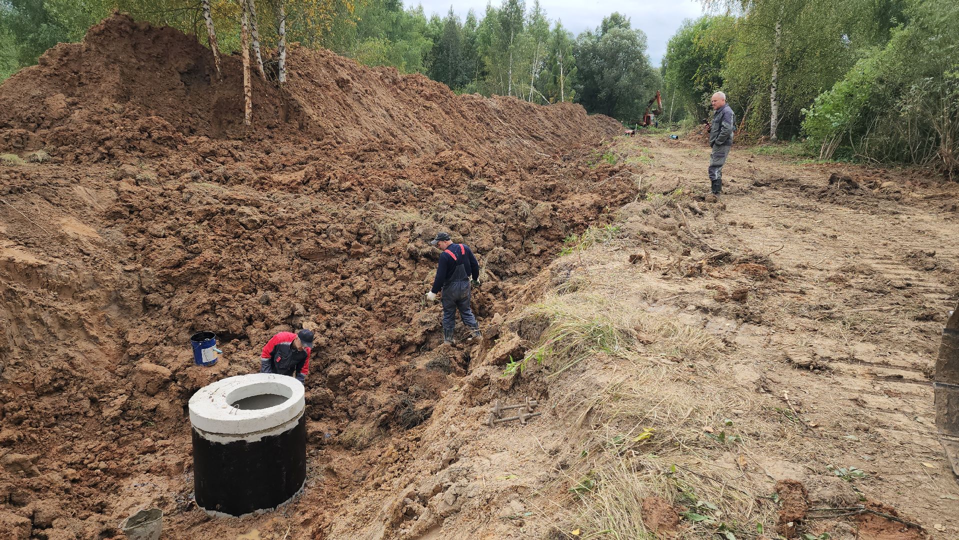 Строительство канализации , Канализационная сеть, Лобня ,