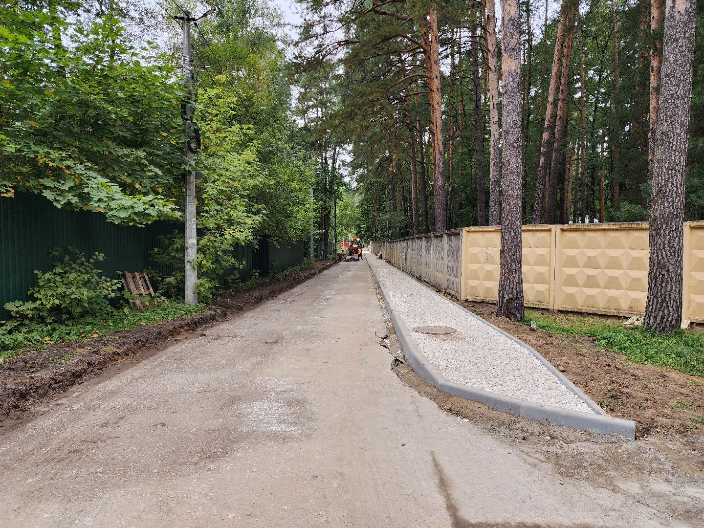 раменское, дороги, строительство тротуара к детскому санаторию в кратово,