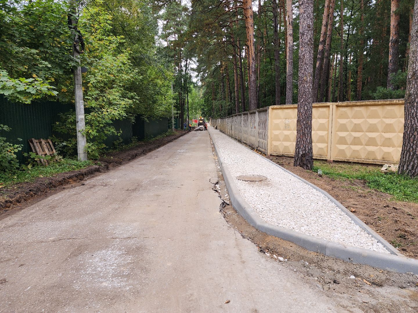 раменское, дороги, строительство тротуара к детскому санаторию в кратово,